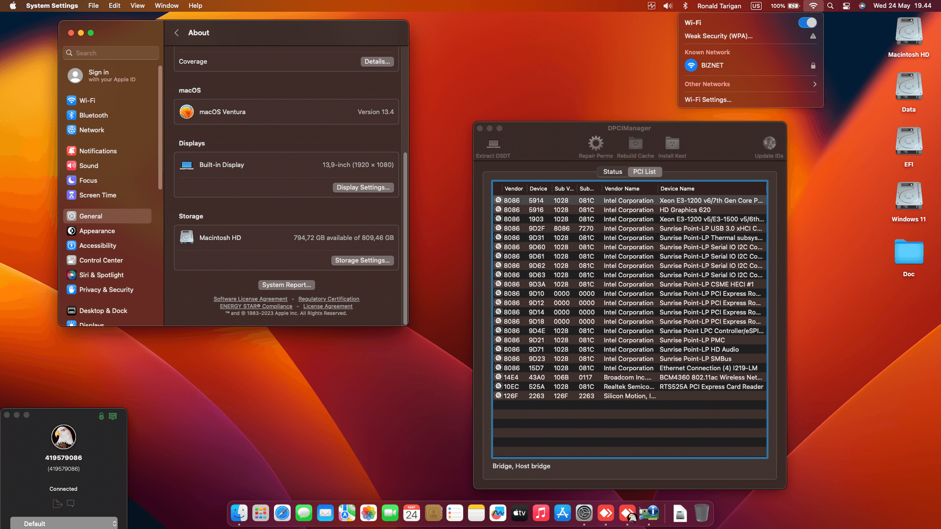 Dell Latitude 7490 3rd Touchscreen [KabyLake R + Intel UHD 620 + I2C]   OpenCore 1